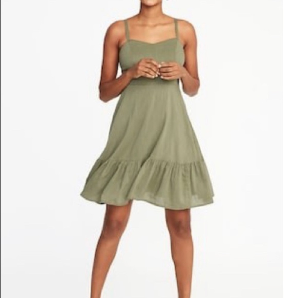 Old Navy fit and flare tiered cami dress  …